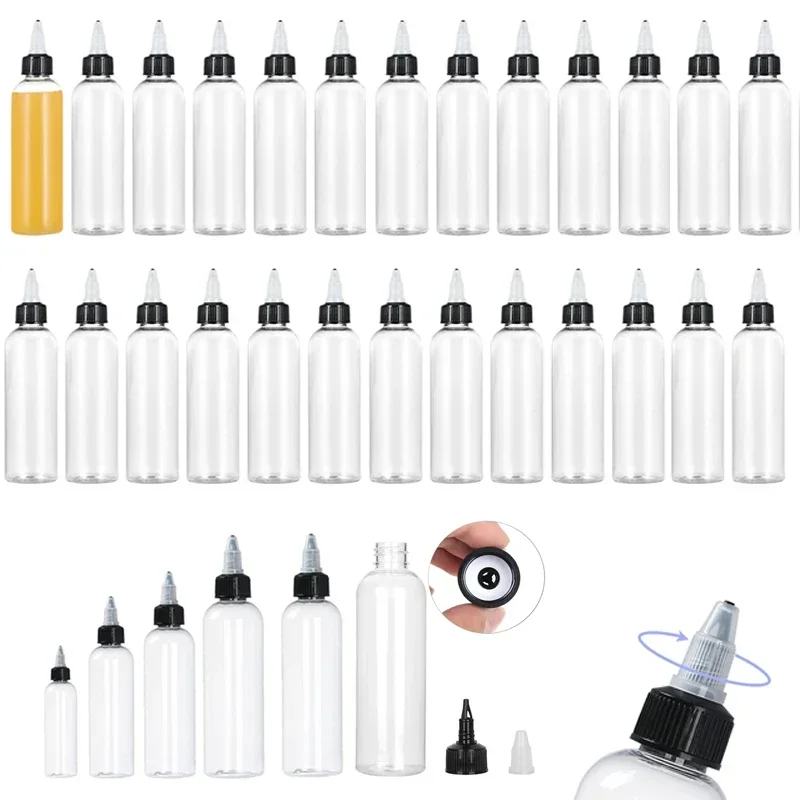 50Pcs 30-120ml Clear PET Plastic Dispensing Bottles w/ Black Twist Cap Portable Container For Craft Art Glue Tattoo Ink Liquid
50Pcs 30-120ml Clear PET Plastic Dispensing Bottles w/ Black Twist Cap Portable Container For Craft Art Glue Tattoo Ink Liquid