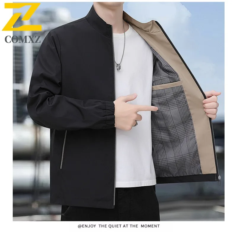 COMXZ Mens Jacket High Quality Outdoor Work Comfortable Coats Stand Collar Travel Lightweight Durable Autumn New Windbreaker
COMXZ Mens Jacket High Quality Outdoor Work Comfortable Coats Stand Collar Travel Lightweight Durable Autumn New Windbreaker