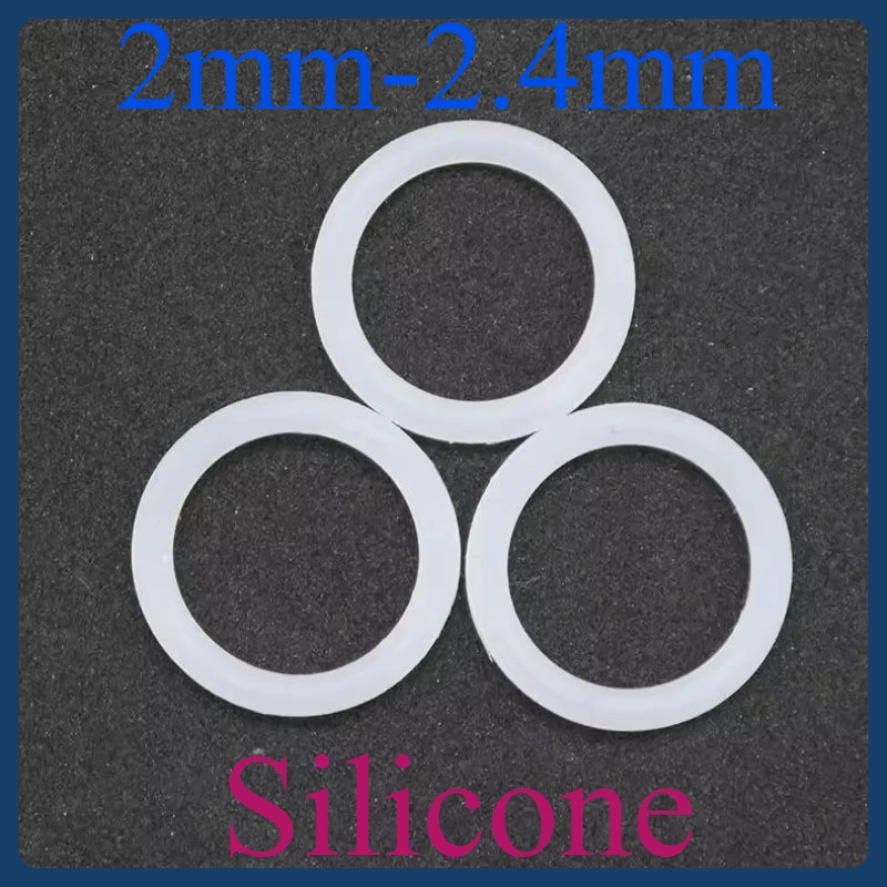 Food Grade White VMQ Silicone Sealing Rings - CS 2/2.4mm, OD 5-90mm, Waterproof Heat-Resistant O-Ring Gaskets
Food Grade White VMQ Silicone Sealing Rings - CS 2/2.4mm, OD 5-90mm, Waterproof Heat-Resistant O-Ring Gaskets