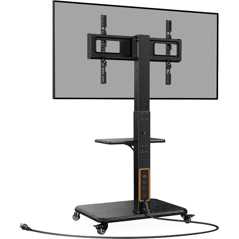 Mobile TV Stand with Power Outlet, Tilt & Swivel Rolling TV Cart for 32 to 65 70 75 inch TVs up to 110 lbs, Height Adj
Mobile TV Stand with Power Outlet, Tilt & Swivel Rolling TV Cart for 32 to 65 70 75 inch TVs up to 110 lbs, Height Adj