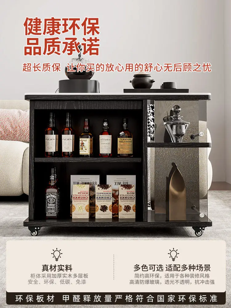Side table movable rock slab coffee table living room tea cabinet
Side table movable rock slab coffee table living room tea cabinet