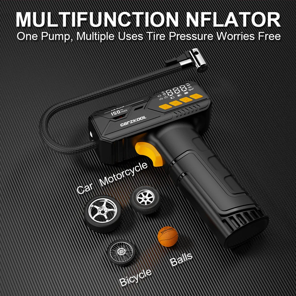 Rechargeable Battery Tire Inflate Machine Handled LCD Digital Air Compressor Wireless Car Inflator Pump for With LED Car Bike
Rechargeable Battery Tire Inflate Machine Handled LCD Digital Air Compressor Wireless Car Inflator Pump for With LED Car Bike