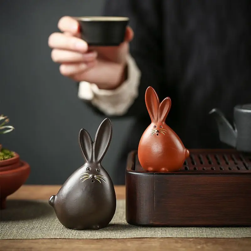 Zisha Clay Tea Pet Handmade Cute Rabbit Figurine Lucky Feng Shui Zodiac Animal Home Office Desk Decor for Tea Ceremony Tabletop
Zisha Clay Tea Pet Handmade Cute Rabbit Figurine Lucky Feng Shui Zodiac Animal Home Office Desk Decor for Tea Ceremony Tabletop