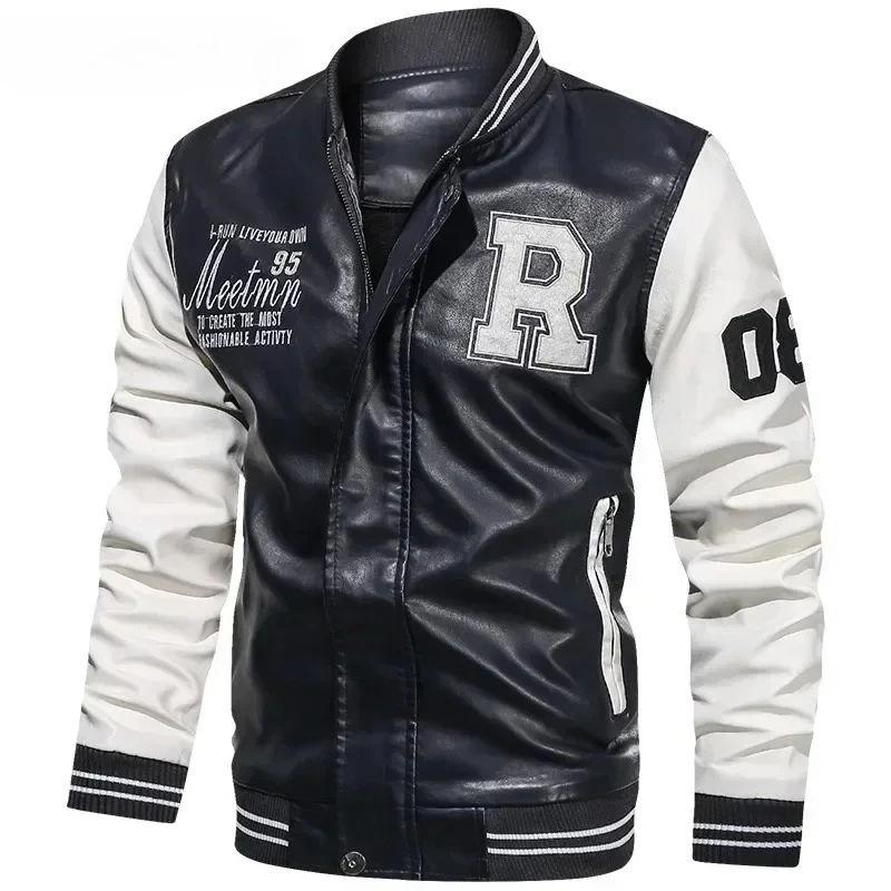 Bomber Jacket Men Baseball Motorcycle Embroidered Leather Pu Coats Slim Fit College Fleece Luxury Pilot Jackets Top Winter Coat
Bomber Jacket Men Baseball Motorcycle Embroidered Leather Pu Coats Slim Fit College Fleece Luxury Pilot Jackets Top Winter Coat