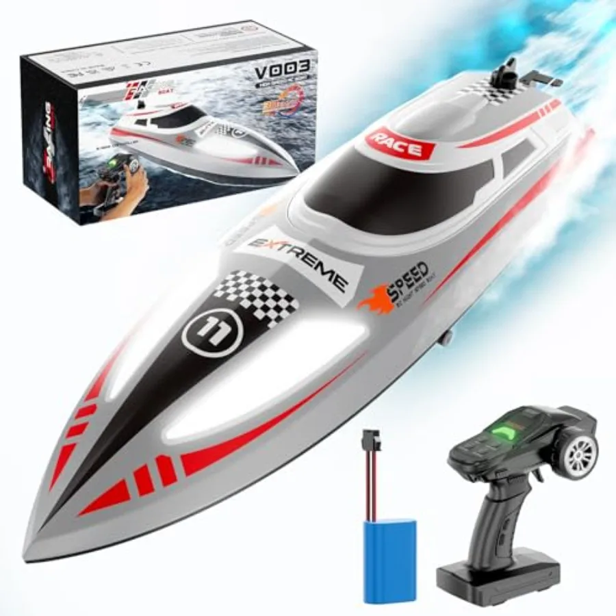 RC Jet Boat 30KM/H High Speed 2.4Ghz 3-Speed Adjustable Cruise Water Cooling System One-Key Function LED 5 Modes Low Voltage Al
RC Jet Boat 30KM/H High Speed 2.4Ghz 3-Speed Adjustable Cruise Water Cooling System One-Key Function LED 5 Modes Low Voltage Al