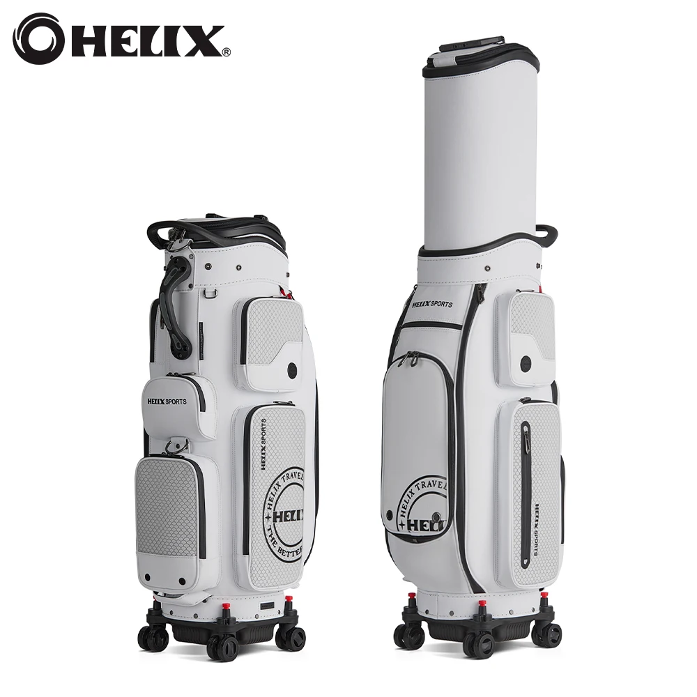 HELIX Golf Bag with 4 Ultra Quiet and Smooth Rolling Wheels and Protective Top Cover Large Capacity Golf Travel Bag
HELIX Golf Bag with 4 Ultra Quiet and Smooth Rolling Wheels and Protective Top Cover Large Capacity Golf Travel Bag