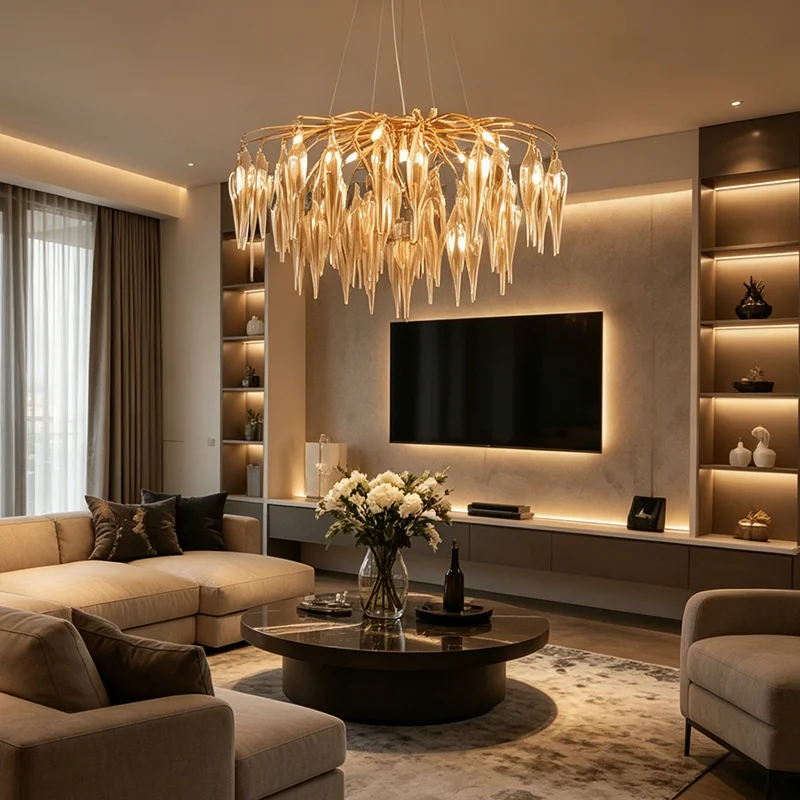 Luxury Round Glass Chandelier For Living Dining Room Bedroom Gold And Silver Modern Pendant Light With Amber Glass Lampshade
Luxury Round Glass Chandelier For Living Dining Room Bedroom Gold And Silver Modern Pendant Light With Amber Glass Lampshade