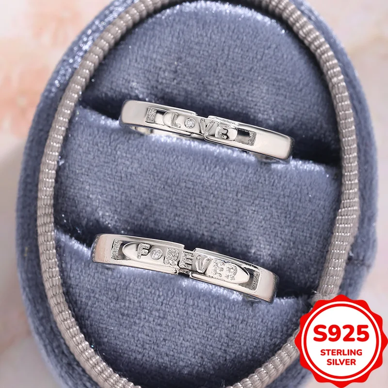 Creative and Unique Genuine S925 Silver Open Letter Elegant and Romantic Couple Ring
Creative and Unique Genuine S925 Silver Open Letter Elegant and Romantic Couple Ring