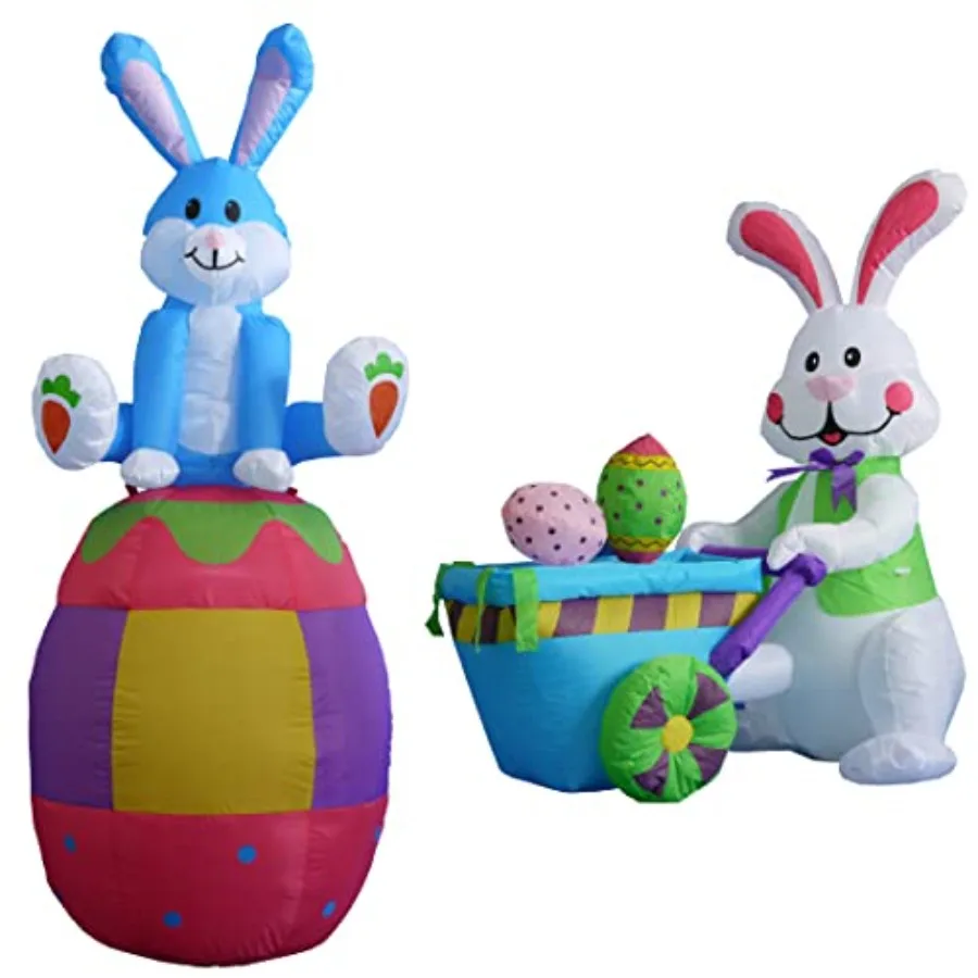 Easter party decoration: inflatable bunny rabbit in white and pastel colors, PVC material, lightweight and weather-resistant fo
Easter party decoration: inflatable bunny rabbit in white and pastel colors, PVC material, lightweight and weather-resistant fo
