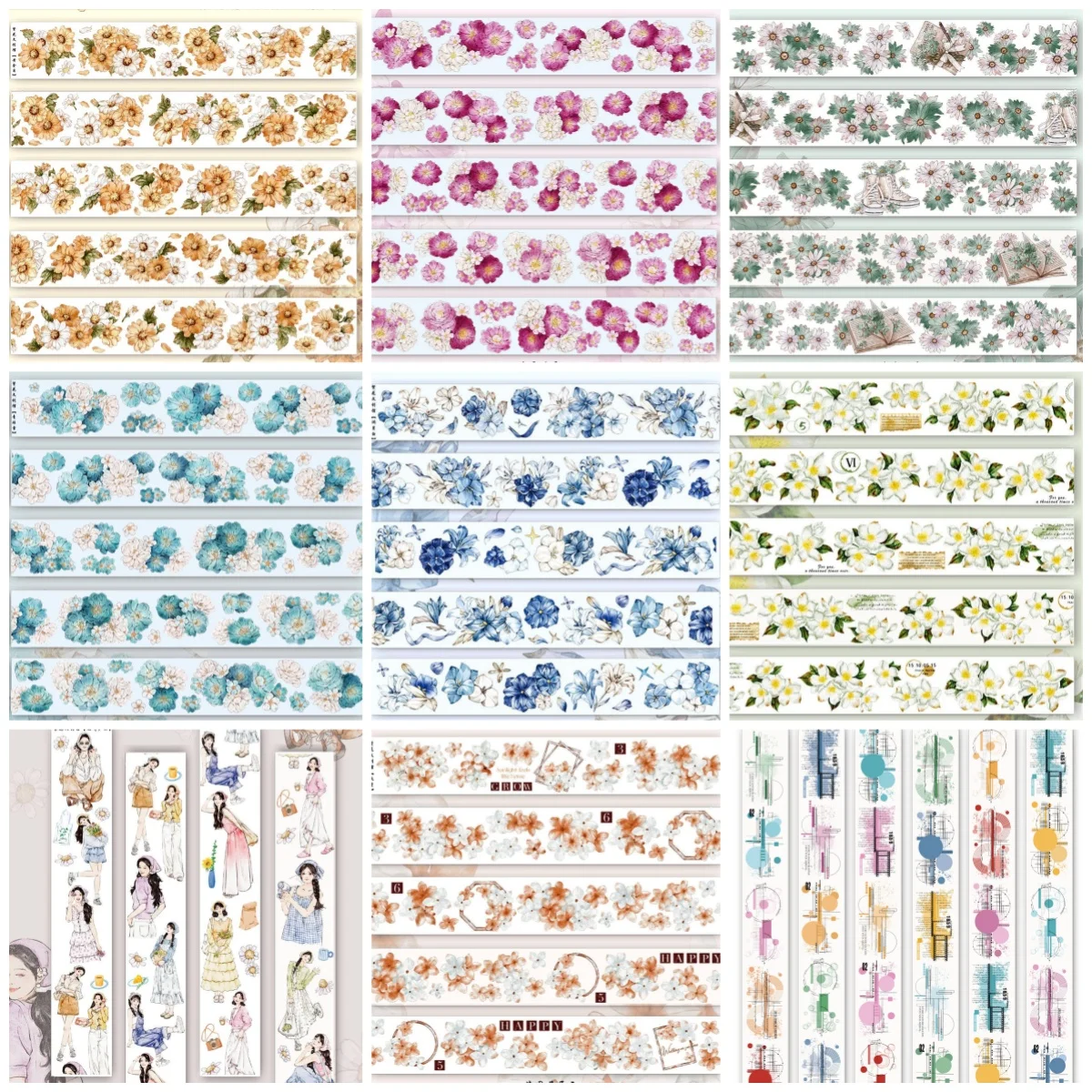 1 loop many floral washi pet tape stickers journal Collection: Golden Chrysanthemum, Wild Chrysanthemum, Four Seasons of S
1 loop many floral washi pet tape stickers journal Collection: Golden Chrysanthemum, Wild Chrysanthemum, Four Seasons of S