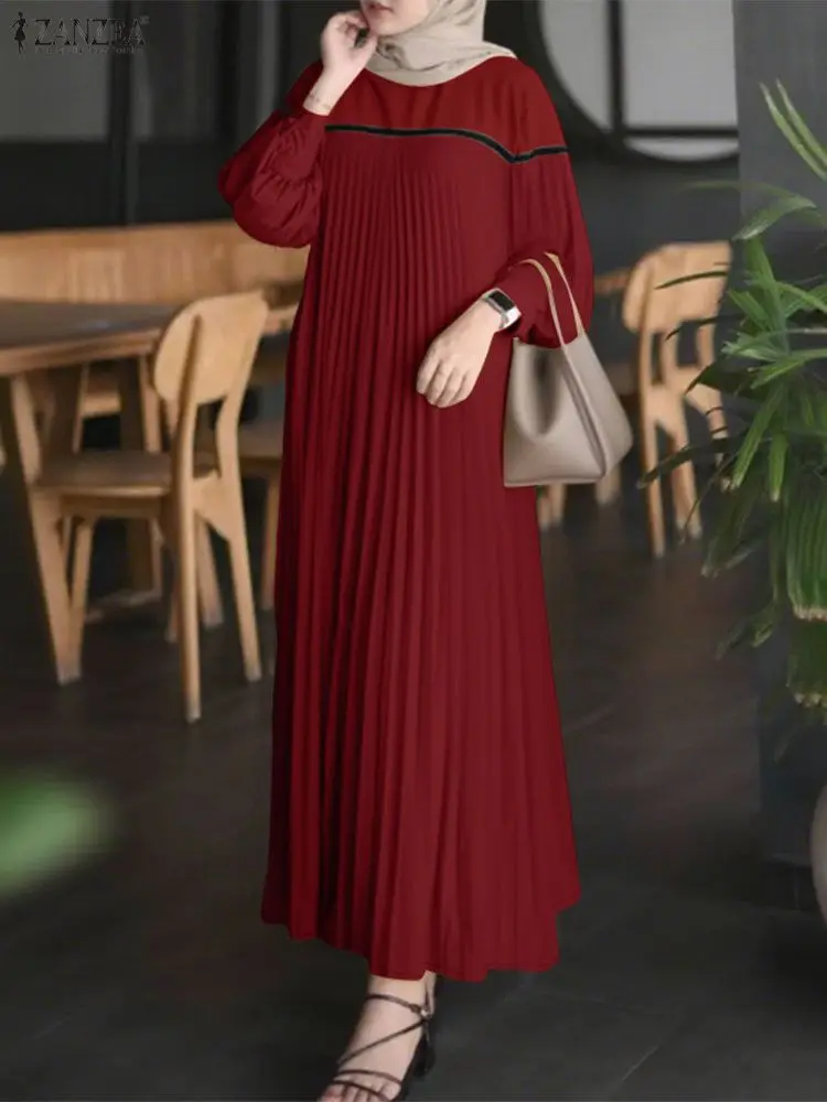 2025 ZANZEA Autumn Muslim Abaya Robe Femme Women Elegant Long Sleeve Sundress Patchwork Maxi Dresses Dubai Hijab Dress Kaftan
2025 ZANZEA Autumn Muslim Abaya Robe Femme Women Elegant Long Sleeve Sundress Patchwork Maxi Dresses Dubai Hijab Dress Kaftan