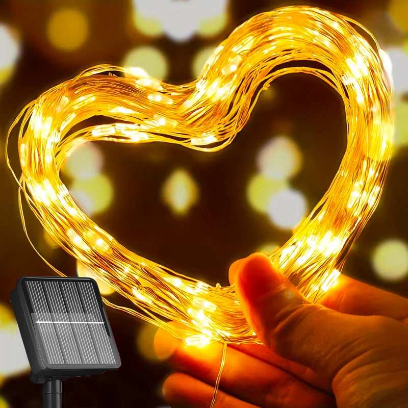 Outdoor LED Solar Wire Fairy Lights Waterproof 8modes Solar Twinkle Garland String Lights for Wedding Party Festival Decor
Outdoor LED Solar Wire Fairy Lights Waterproof 8modes Solar Twinkle Garland String Lights for Wedding Party Festival Decor