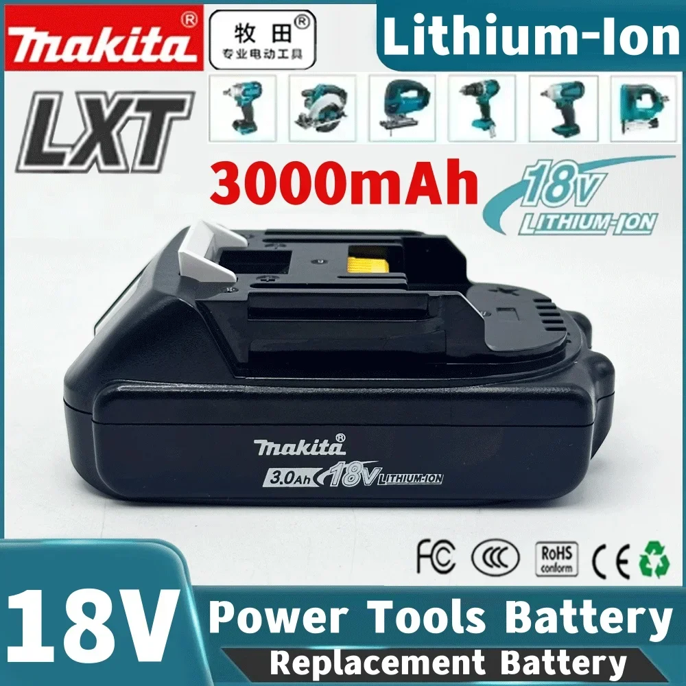 Makita Original Lithium-ion Rechargeable Battery 18V 3000mAh 18v 3.0Ah drill Replacement Battery BL1860 BL1830 BL1850 BL1860B
Makita Original Lithium-ion Rechargeable Battery 18V 3000mAh 18v 3.0Ah drill Replacement Battery BL1860 BL1830 BL1850 BL1860B