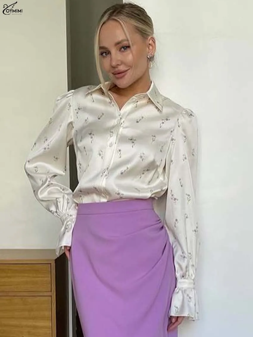 Oymimi Fashion Light Yellow Print Women's Blouse Autumn Turn-Down Collar Long Sleeve Blouses Elegant Single Breasted Satin Shirt
Oymimi Fashion Light Yellow Print Women's Blouse Autumn Turn-Down Collar Long Sleeve Blouses Elegant Single Breasted Satin Shirt