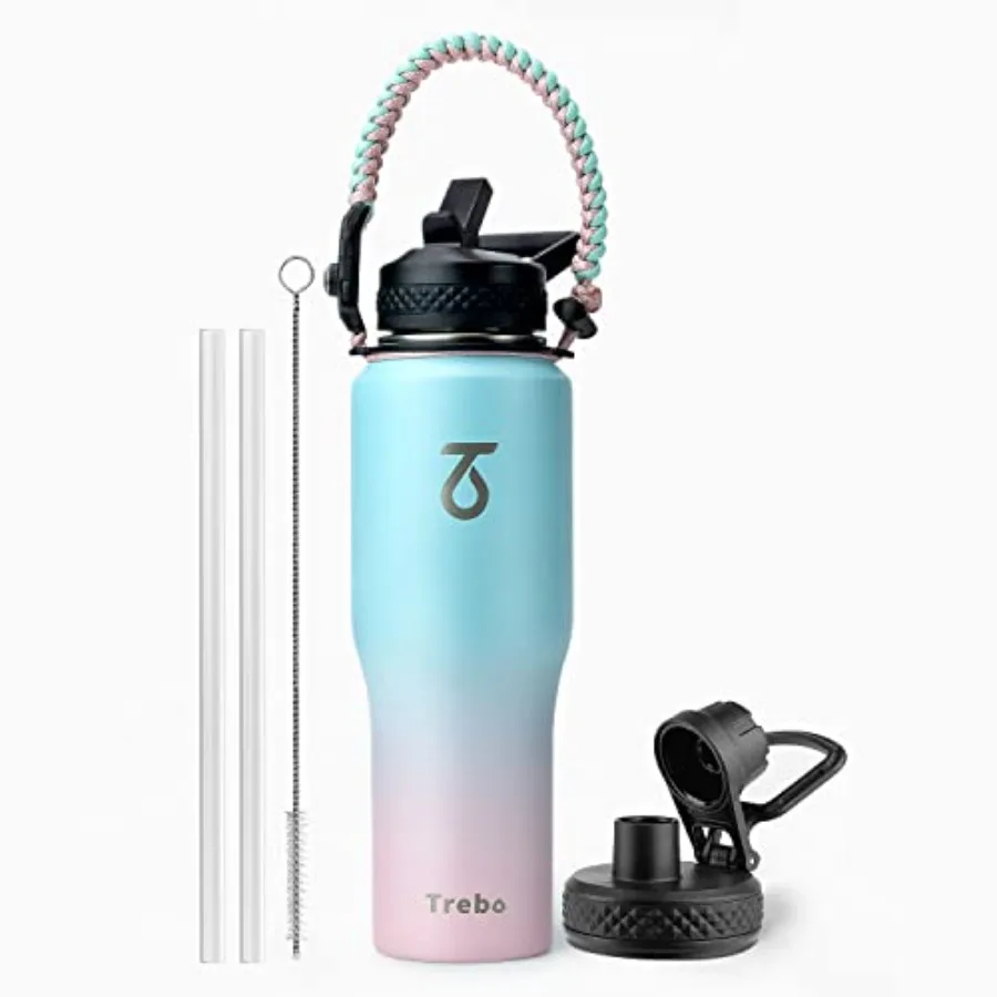 32oz Insulated Water Bottle that Fits in Cup Holder, Stainless Steel Triple Wall Tumbler Flask Bottles with Paracord Handle, wi
32oz Insulated Water Bottle that Fits in Cup Holder, Stainless Steel Triple Wall Tumbler Flask Bottles with Paracord Handle, wi