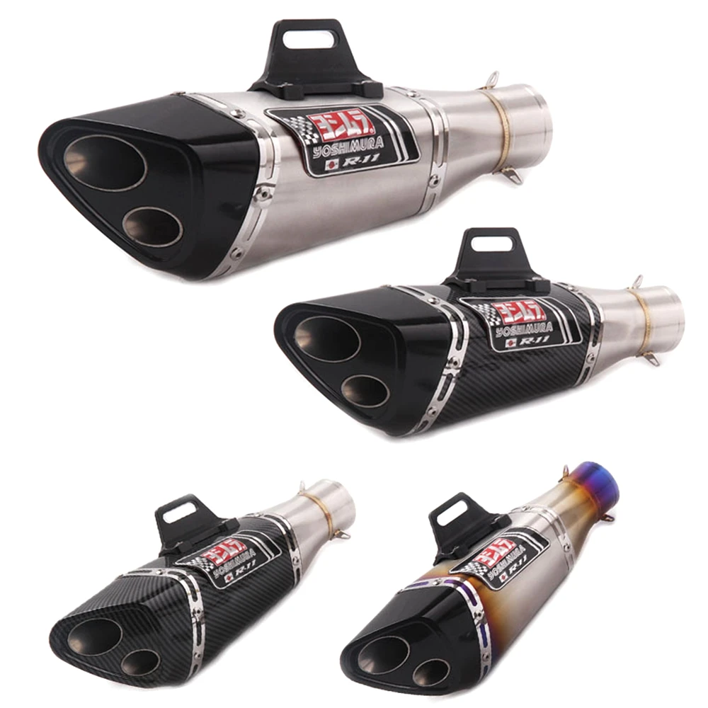 Universal 51mm Inlet Motorcycle Exhaust R11 Muffler for R1 R3 R25 MT09 MT07 Ninja650 Z400 Z800 Z900 ZX6R CBR1000RR CBF190 GSX250
Universal 51mm Inlet Motorcycle Exhaust R11 Muffler for R1 R3 R25 MT09 MT07 Ninja650 Z400 Z800 Z900 ZX6R CBR1000RR CBF190 GSX250
