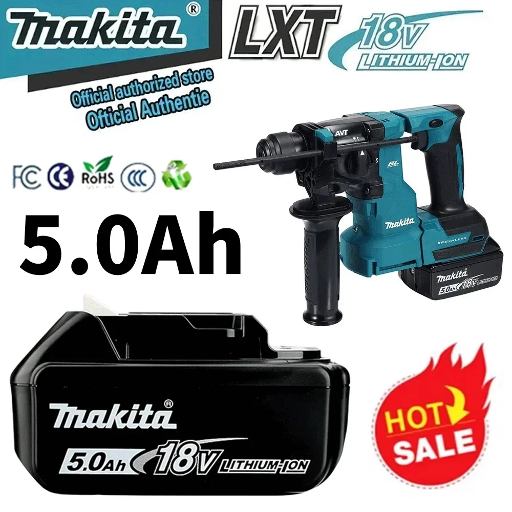 Lithium Makita DHR183 18V 5.0Ah Rechargeable Battery with LED Indicator High Capacity for Makita Cordles Power Tool Battery
Lithium Makita DHR183 18V 5.0Ah Rechargeable Battery with LED Indicator High Capacity for Makita Cordles Power Tool Battery