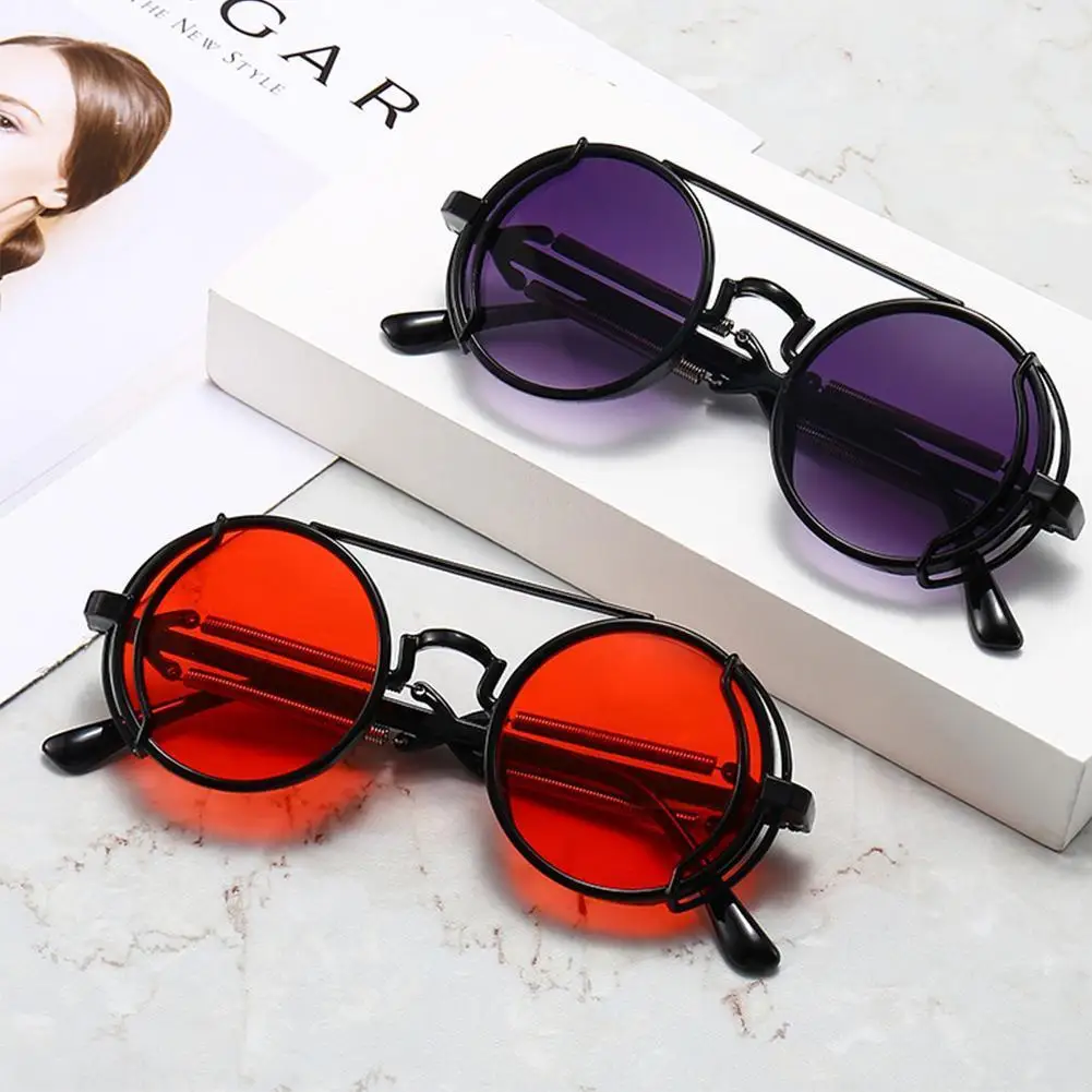 1Pc Fashion Trendy Punk Steampunk Sunglasses Double Spring Sun Glasses Gothic Style Round Sunglasses UV400 Protection Eyewear
1Pc Fashion Trendy Punk Steampunk Sunglasses Double Spring Sun Glasses Gothic Style Round Sunglasses UV400 Protection Eyewear