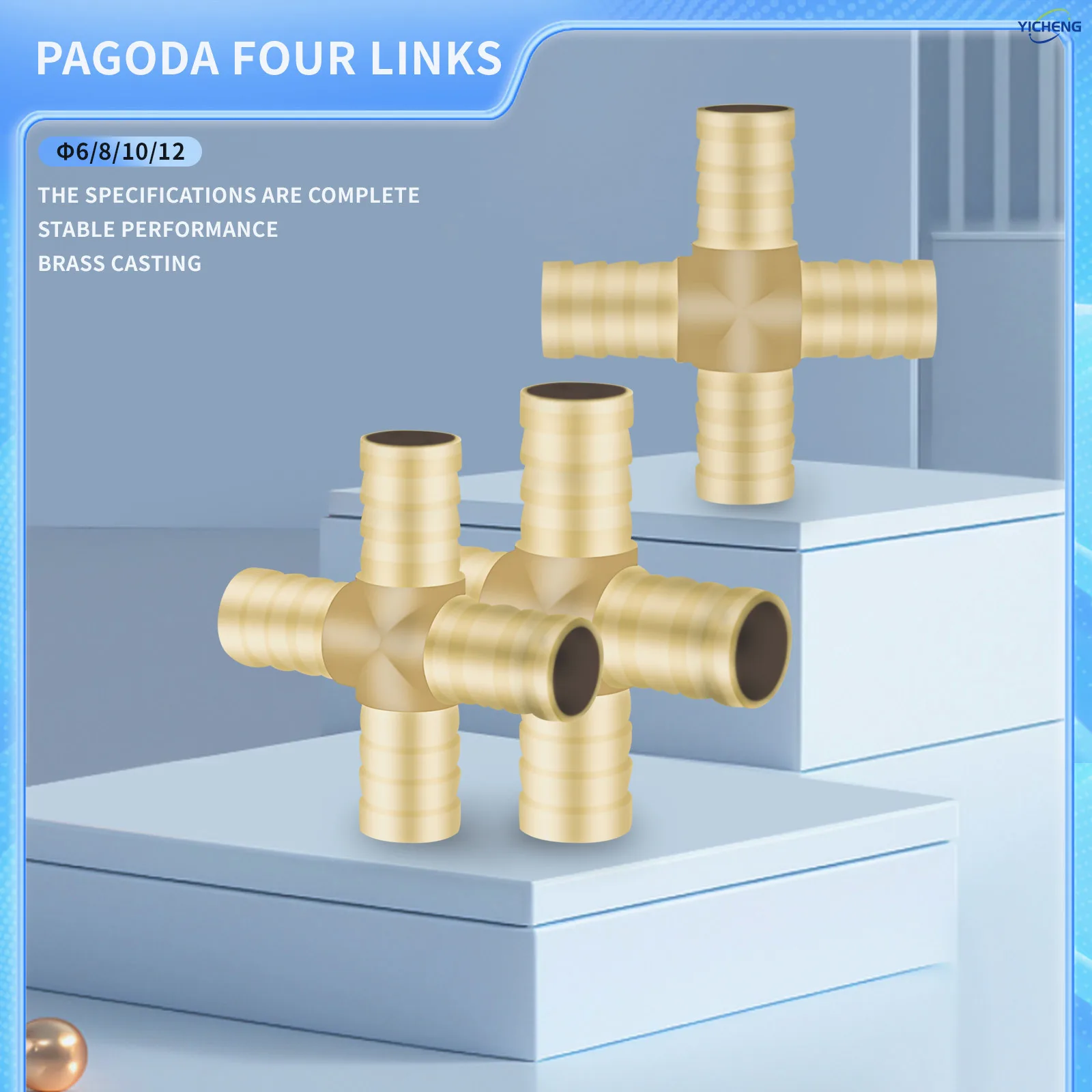 YICHENG PNEUMATIC four-way connection OD 6mm-12mm Splicer Brass Hose Fitting Mender Joiner(Pack of 5)hose clamp (Pack of 20)
YICHENG PNEUMATIC four-way connection OD 6mm-12mm Splicer Brass Hose Fitting Mender Joiner(Pack of 5)hose clamp (Pack of 20)