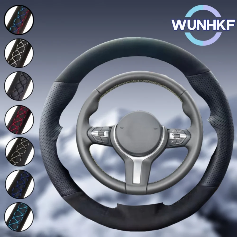 Custom Black Car Steering Wheel Braid Cover For BWM F87 M2 M4 2 M5 F12 F13 M6 F85 X5 F86 X6 Genuine Suede Leather Steering Wrap
Custom Black Car Steering Wheel Braid Cover For BWM F87 M2 M4 2 M5 F12 F13 M6 F85 X5 F86 X6 Genuine Suede Leather Steering Wrap