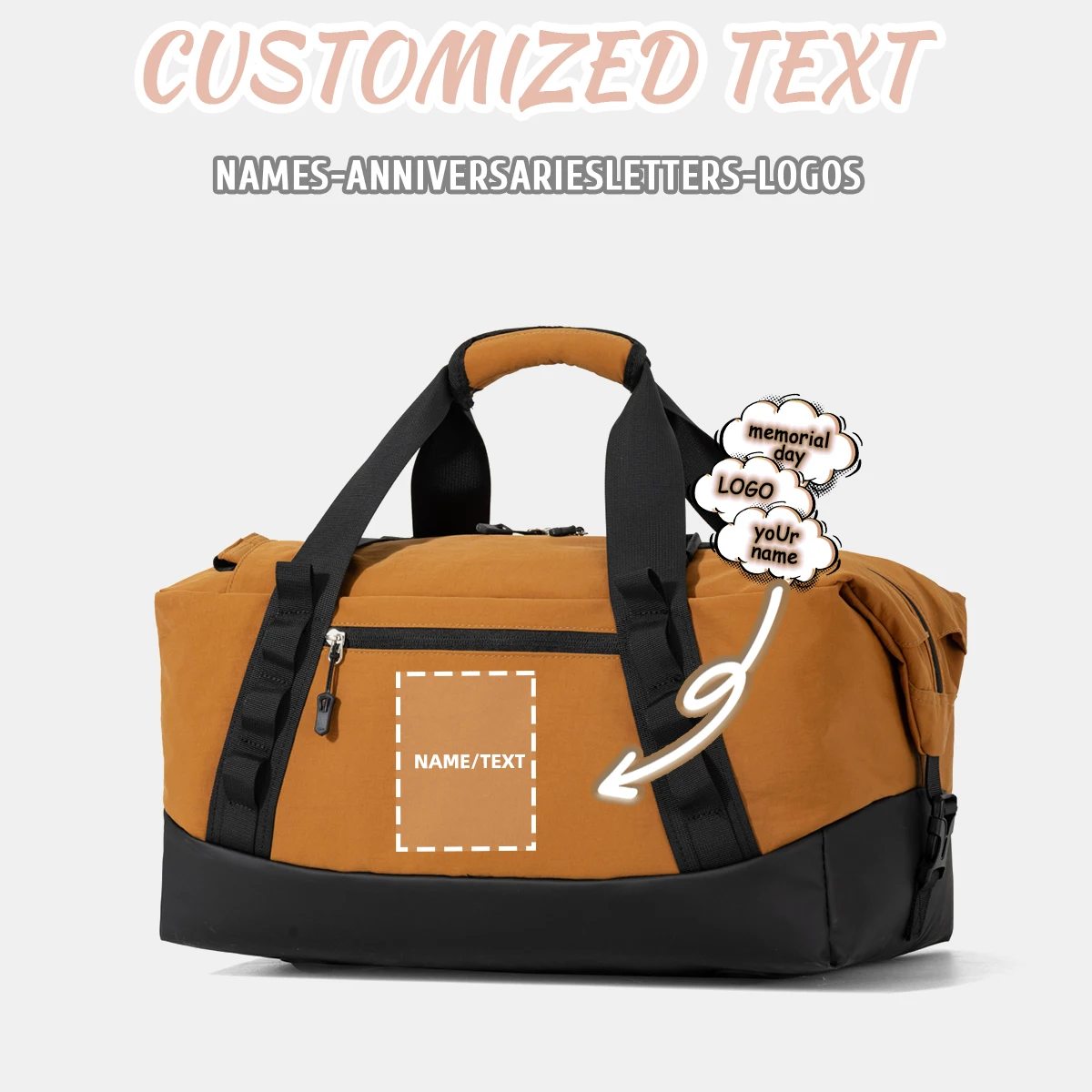 Logo High-End Custom-Made Business Travel Bag Men's Portable Travel Fitness Bag Women's Backpack Multifunctional Luggage Bag DIY
Logo High-End Custom-Made Business Travel Bag Men's Portable Travel Fitness Bag Women's Backpack Multifunctional Luggage Bag DIY