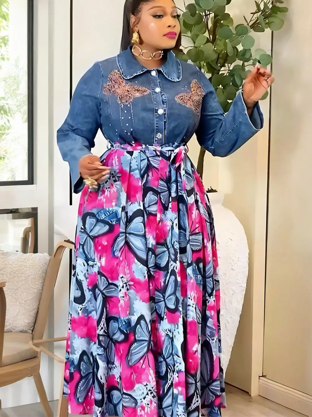 Plus Size Evening Dresses for Women African Luxury Denim Gown Elegant Turkey Wedding Party Long Dress Ankara Ladies Clothing
Plus Size Evening Dresses for Women African Luxury Denim Gown Elegant Turkey Wedding Party Long Dress Ankara Ladies Clothing