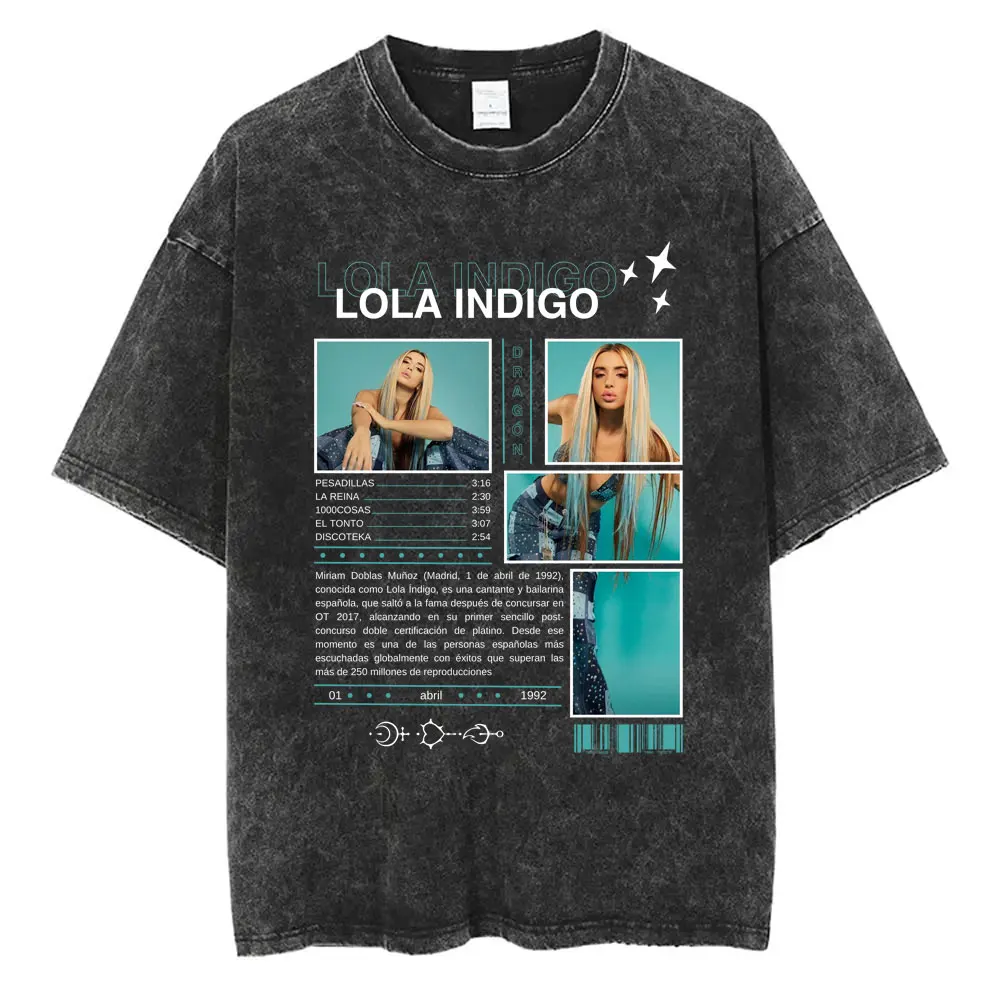 Singer Lola Tour 2025 Hot Sale New Washed T Shirts Men Women Fashion Pop Music Tee Shirt Casual Vintage Trend T-shirt Streetwear
Singer Lola Tour 2025 Hot Sale New Washed T Shirts Men Women Fashion Pop Music Tee Shirt Casual Vintage Trend T-shirt Streetwear