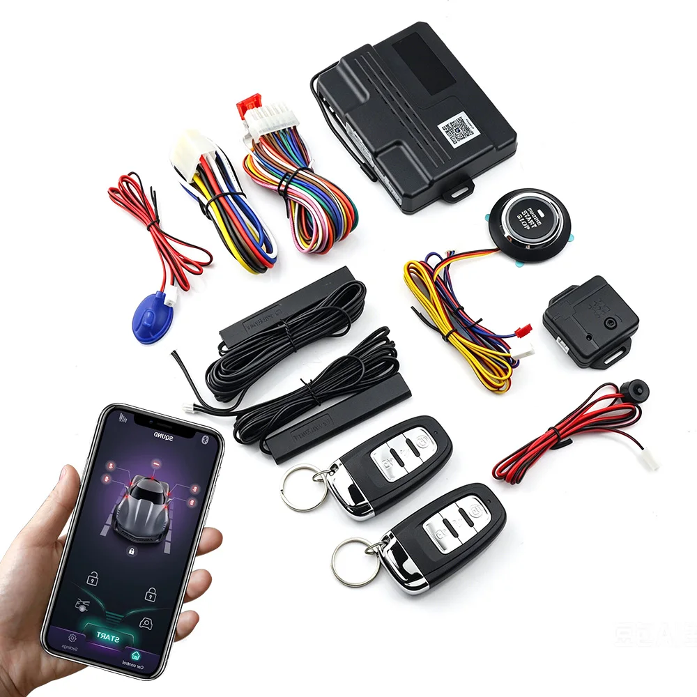 PKE Car Keyless Entry Anti Theft Alarm Kit Bluetooth Remote Start Stop Auto Lock Trunk Release Positive Negative Trigger
PKE Car Keyless Entry Anti Theft Alarm Kit Bluetooth Remote Start Stop Auto Lock Trunk Release Positive Negative Trigger