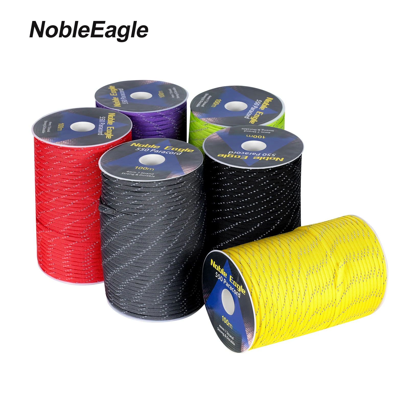 Reflective Paracord Military 7 Strand 4mm 550 Tactical Parachute Cord Camping Tent Lanyard DIY Bracelet Weaving Rope
Reflective Paracord Military 7 Strand 4mm 550 Tactical Parachute Cord Camping Tent Lanyard DIY Bracelet Weaving Rope