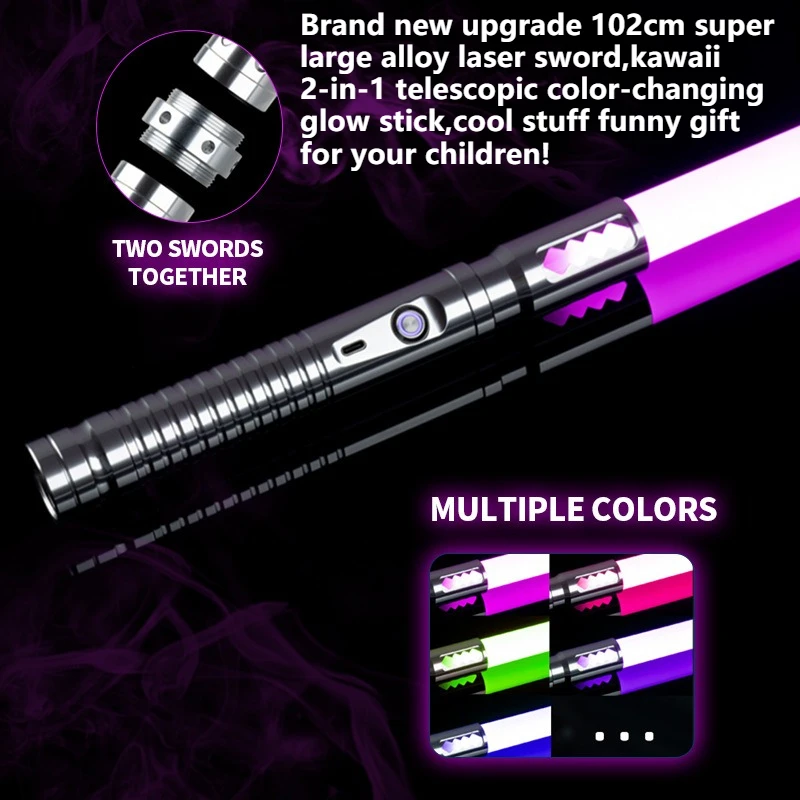 Upgrade 102cm Super Alloy Laser Sword Toy,kpop Lightstick,Kawaii Rgb Lightsaber,Toys for Kids,Cool Stuff Light Saber Funny Gift 
Upgrade 102cm Super Alloy Laser Sword Toy,kpop Lightstick,Kawaii Rgb Lightsaber,Toys for Kids,Cool Stuff Light Saber Funny Gift