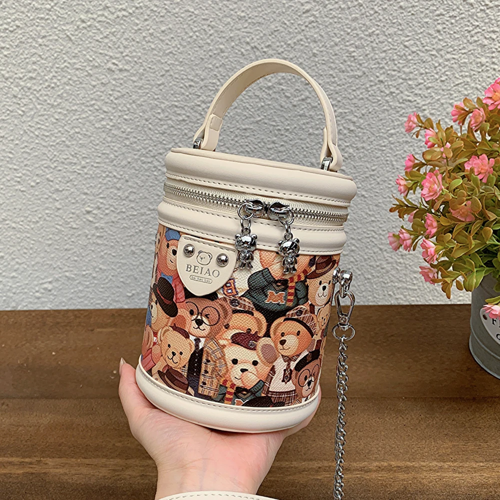 Cute little bear handbag purse Girl's Bucket bag female new 2023 fashion cross-body niche cylinder one-shoulder portable bag
Cute little bear handbag purse Girl's Bucket bag female new 2023 fashion cross-body niche cylinder one-shoulder portable bag