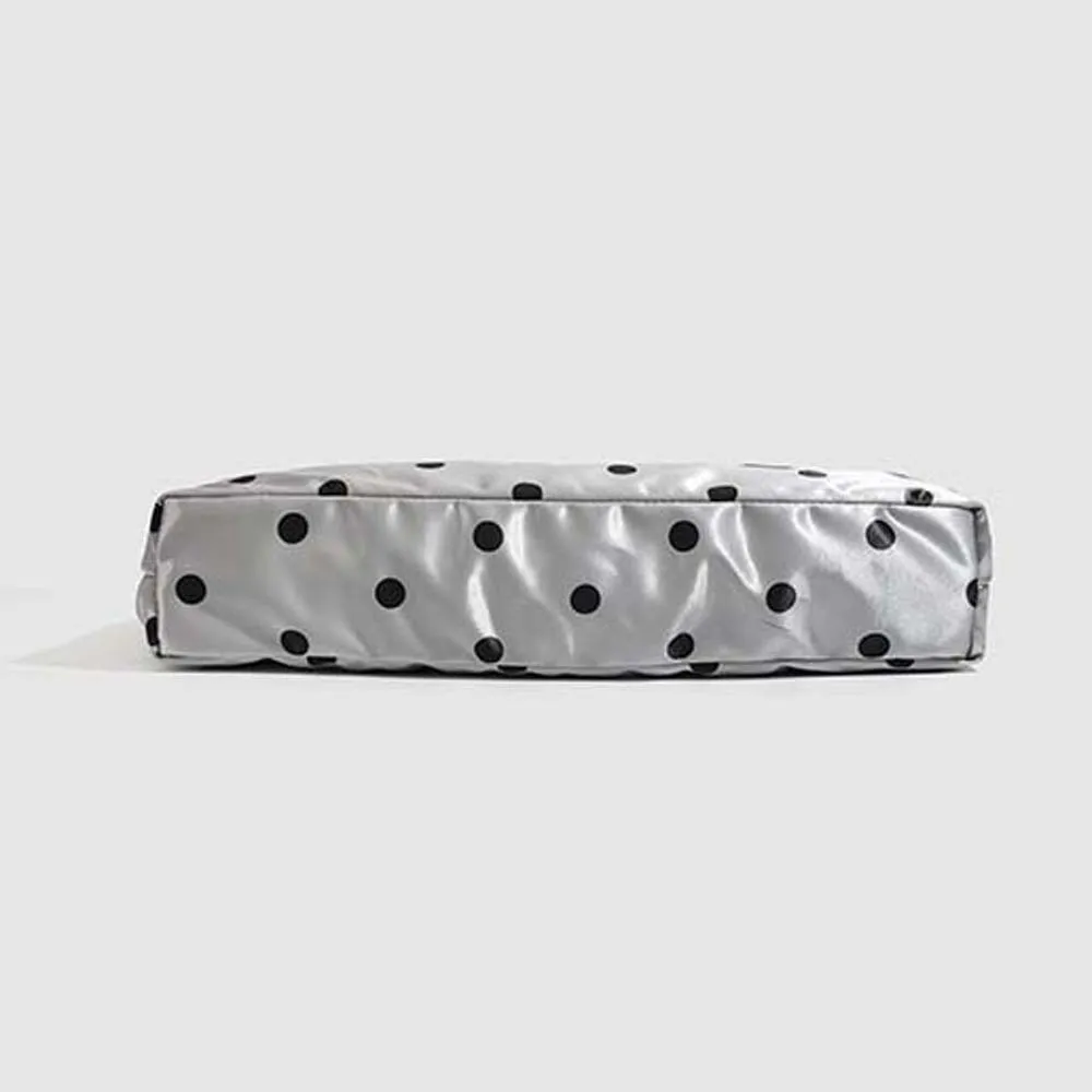 Metallic Polka Dot Bag Vest Silhouette Magnetic Buckle Silver Satin Tote Printed Pattern Lightweight Soft Hobo Shoulder Bag
Metallic Polka Dot Bag Vest Silhouette Magnetic Buckle Silver Satin Tote Printed Pattern Lightweight Soft Hobo Shoulder Bag