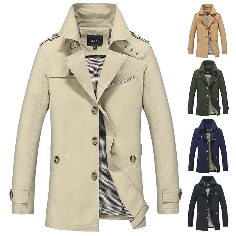 Casual British Style Men's Jacket Spring Autumn Medium Length Workwear Coat Youth Large Size Leisure Coat Fashion Urban Cotton
Casual British Style Men's Jacket Spring Autumn Medium Length Workwear Coat Youth Large Size Leisure Coat Fashion Urban Cotton