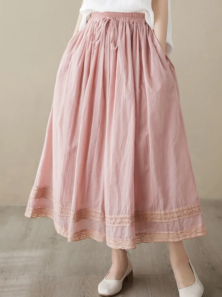 Художественная льняная юбка трапециевидной формы Agel, летняя новинка, большие размеры, эластичная талия, праздничная пляжная юбка
Художественная льняная юбка трапециевидной формы Agel, летняя новинка, большие размеры, эластичная талия, праздничная пляжная юбка