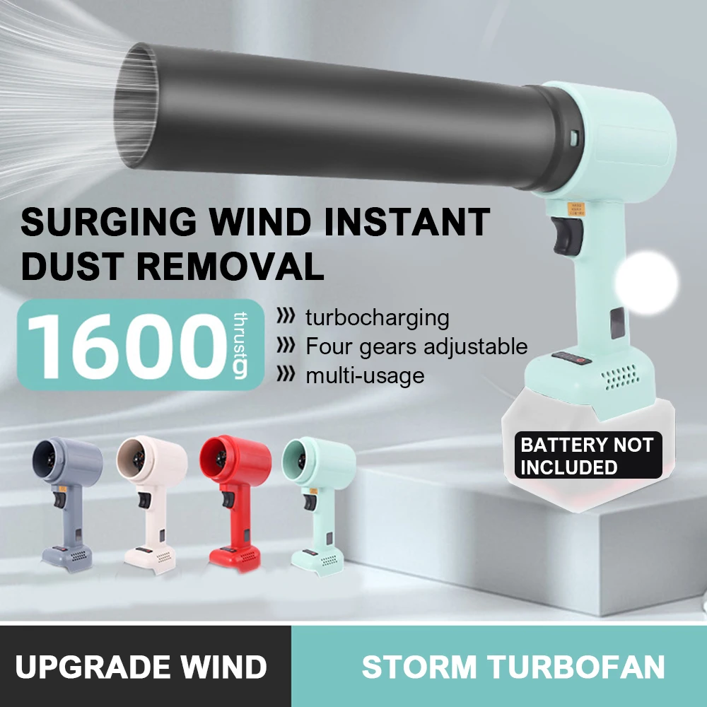 SX-1600K Cordless Violent Air Blower 1600g Thrust Brushless Car Dryer Dust Blowing Power Tool For Makita 21V Battery
SX-1600K Cordless Violent Air Blower 1600g Thrust Brushless Car Dryer Dust Blowing Power Tool For Makita 21V Battery