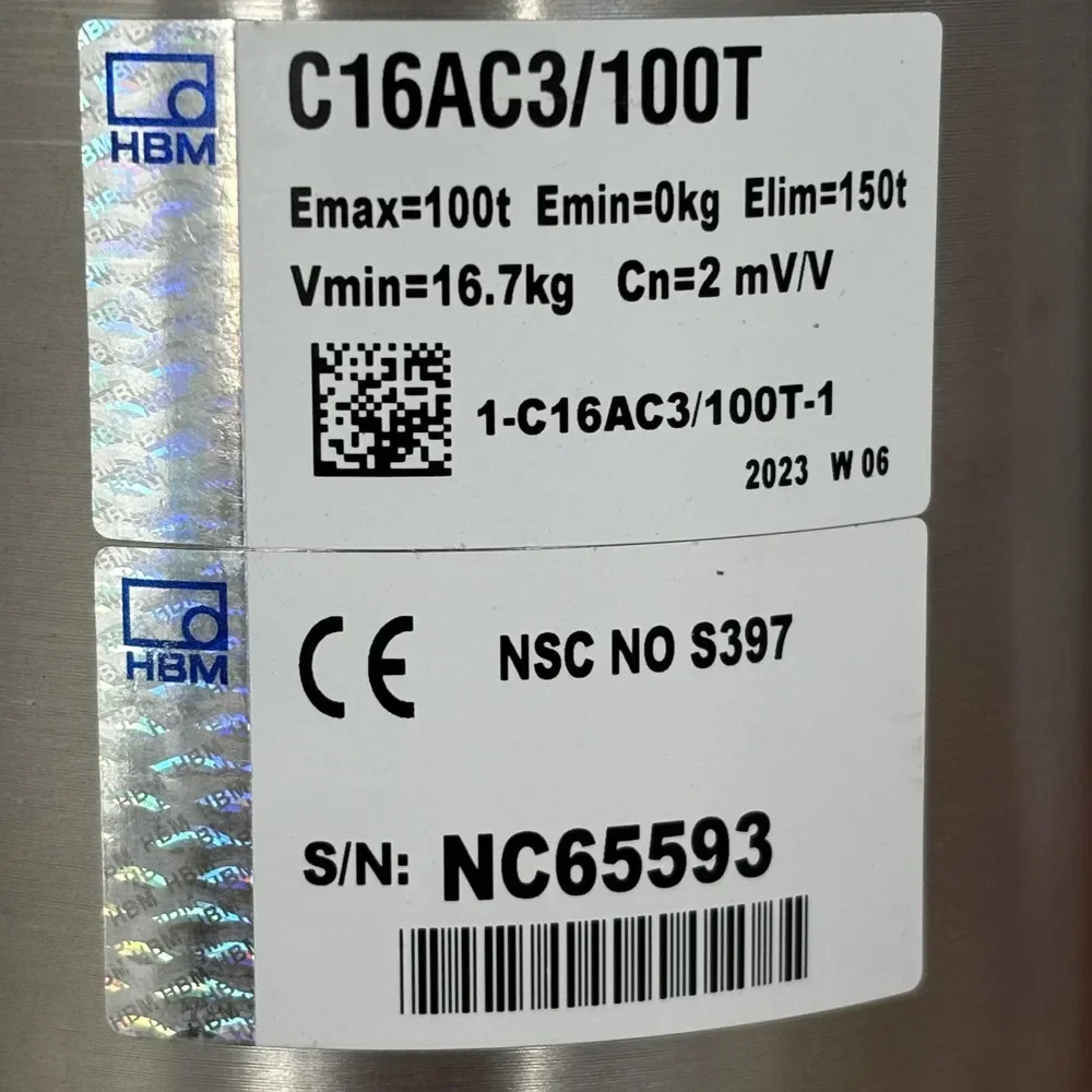 2026 In stock HBM canister Column type Load cell 100T tons C16AC3 Ground /motor truck scale/weighbridge sensor
2026 In stock HBM canister Column type Load cell 100T tons C16AC3 Ground /motor truck scale/weighbridge sensor