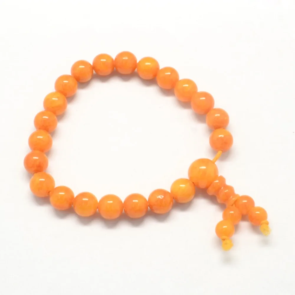 Yellow Jade Beaded Stretch Bracelets Dark Orange 50mm 21pcs/strand
Yellow Jade Beaded Stretch Bracelets Dark Orange 50mm 21pcs/strand