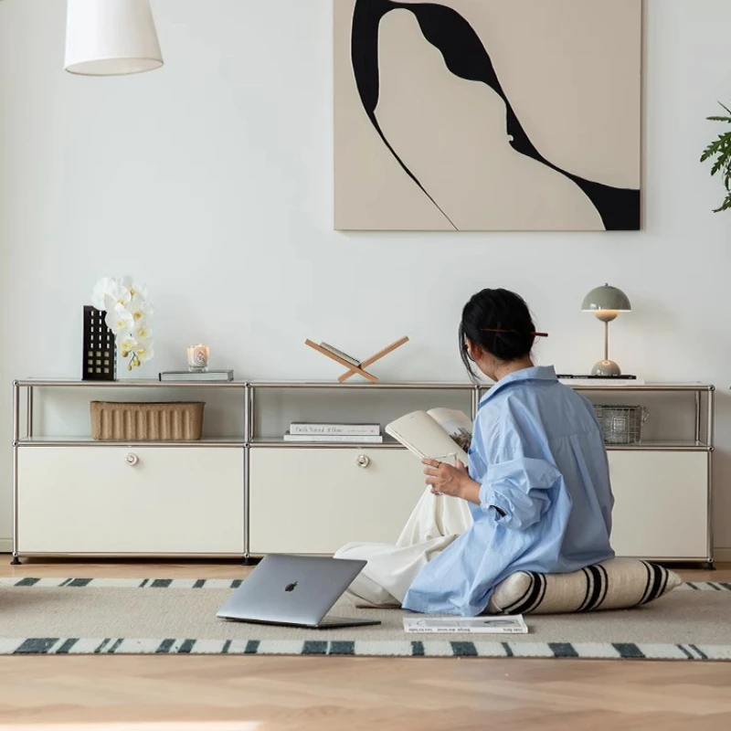 Medieval Modular TV Cabinet Modern Simple Side Stainless Steel Bucket Storage t
Medieval Modular TV Cabinet Modern Simple Side Stainless Steel Bucket Storage t