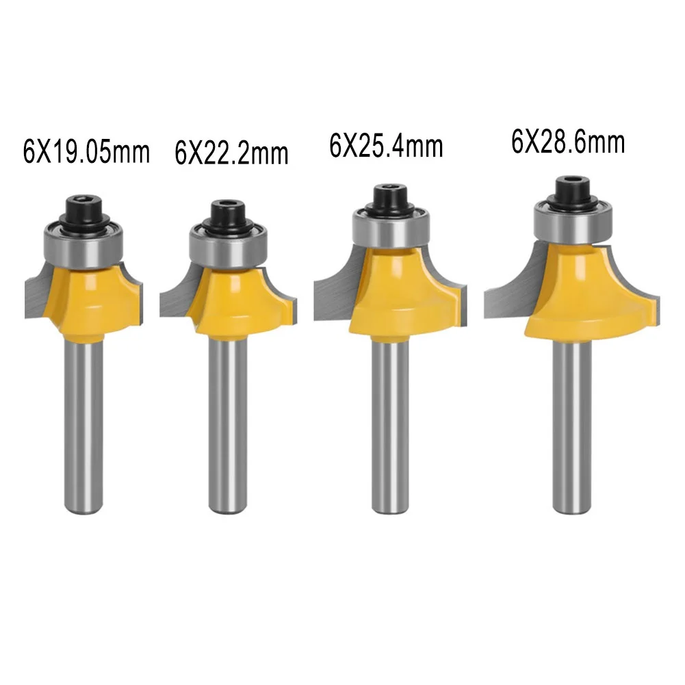 4PCS 6mm Shank Router Bit Straight Round Corner Router Bit Milling Cutter For Wood Edging Milling Cutter Woodworking Tool
4PCS 6mm Shank Router Bit Straight Round Corner Router Bit Milling Cutter For Wood Edging Milling Cutter Woodworking Tool