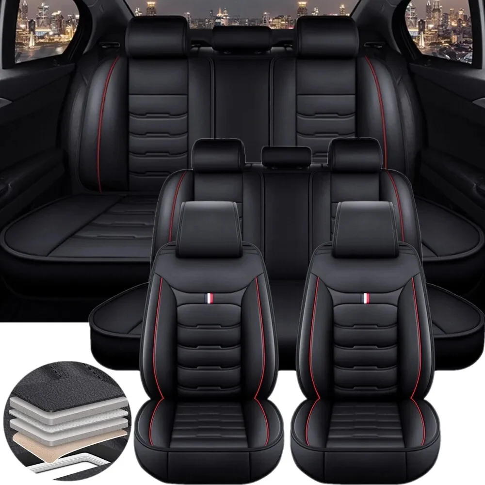 5-Seats Car Seat Covers Luxury Leather Front Rear Car Seat Protectors Cushion Comfortable Full Set Universal Automotive Interior
5-Seats Car Seat Covers Luxury Leather Front Rear Car Seat Protectors Cushion Comfortable Full Set Universal Automotive Interior