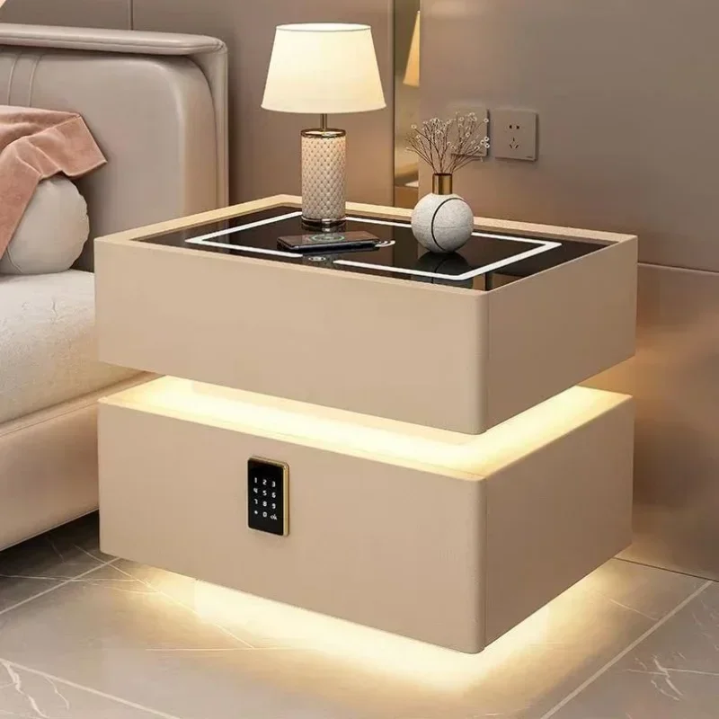 Mesita de noche moderno con carga inalámbrica, mesitas noche inteligentes con 2 cajones para dormitorio con cerradura
Mesita de noche moderno con carga inalámbrica, mesitas noche inteligentes con 2 cajones para dormitorio con cerradura