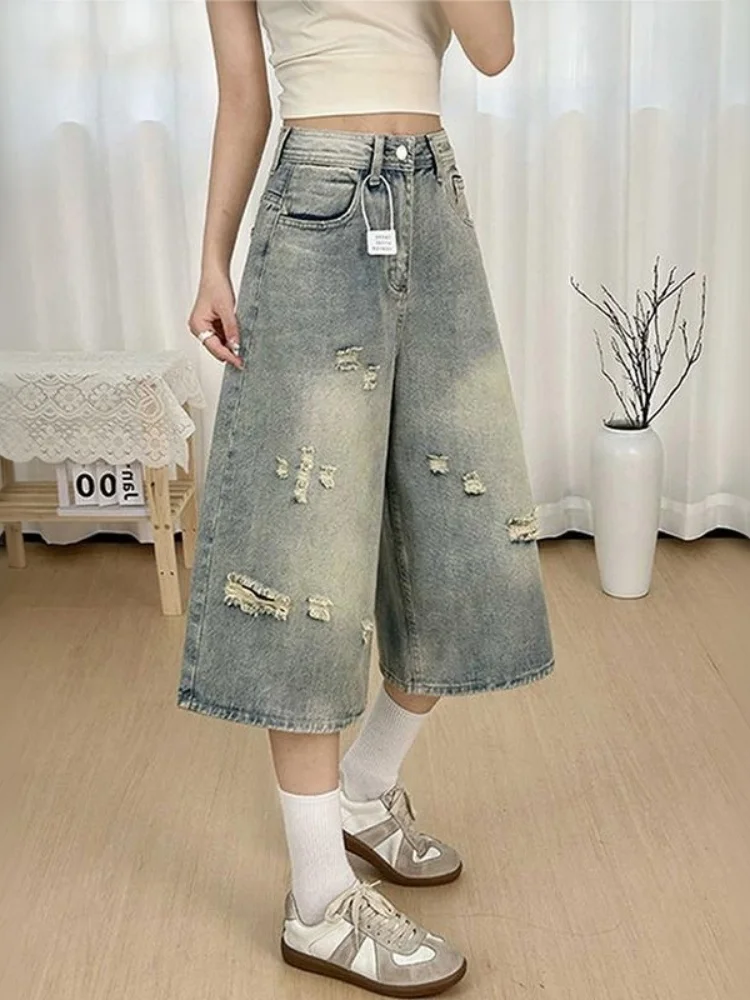 Blue High Waist Wide Leg Seven Inch Street Style Jeans plus Size Fashionable Casual Comfortable Breathable Wear Resistant
Blue High Waist Wide Leg Seven Inch Street Style Jeans plus Size Fashionable Casual Comfortable Breathable Wear Resistant