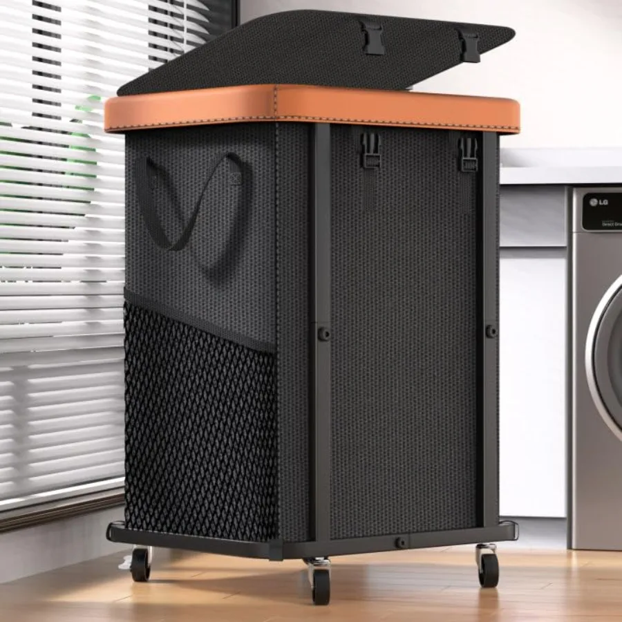 150L 40 Gal Large Fashion Laundry Basket with Wheels, Leather Patchwork Rolling Hamper Carts, Sturdy Metal Frame, Removable Was
150L 40 Gal Large Fashion Laundry Basket with Wheels, Leather Patchwork Rolling Hamper Carts, Sturdy Metal Frame, Removable Was