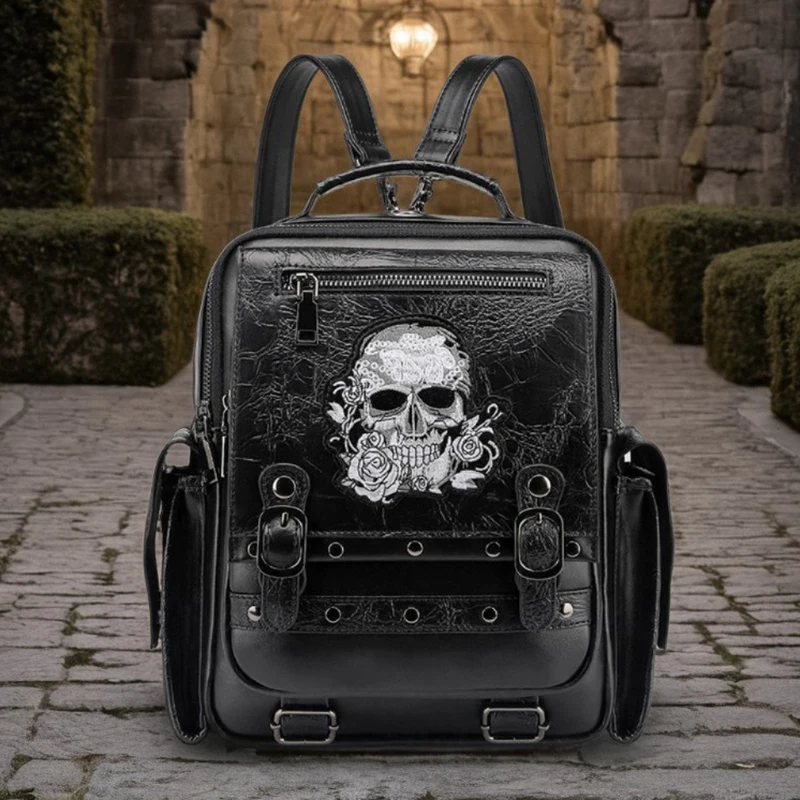 Medieval Steampunk Backpack Vintage Schoolbag Skull Gothic Women PU Leather Vikings Laptop Bag Satchel Pirate IPAD Back Pack
Medieval Steampunk Backpack Vintage Schoolbag Skull Gothic Women PU Leather Vikings Laptop Bag Satchel Pirate IPAD Back Pack