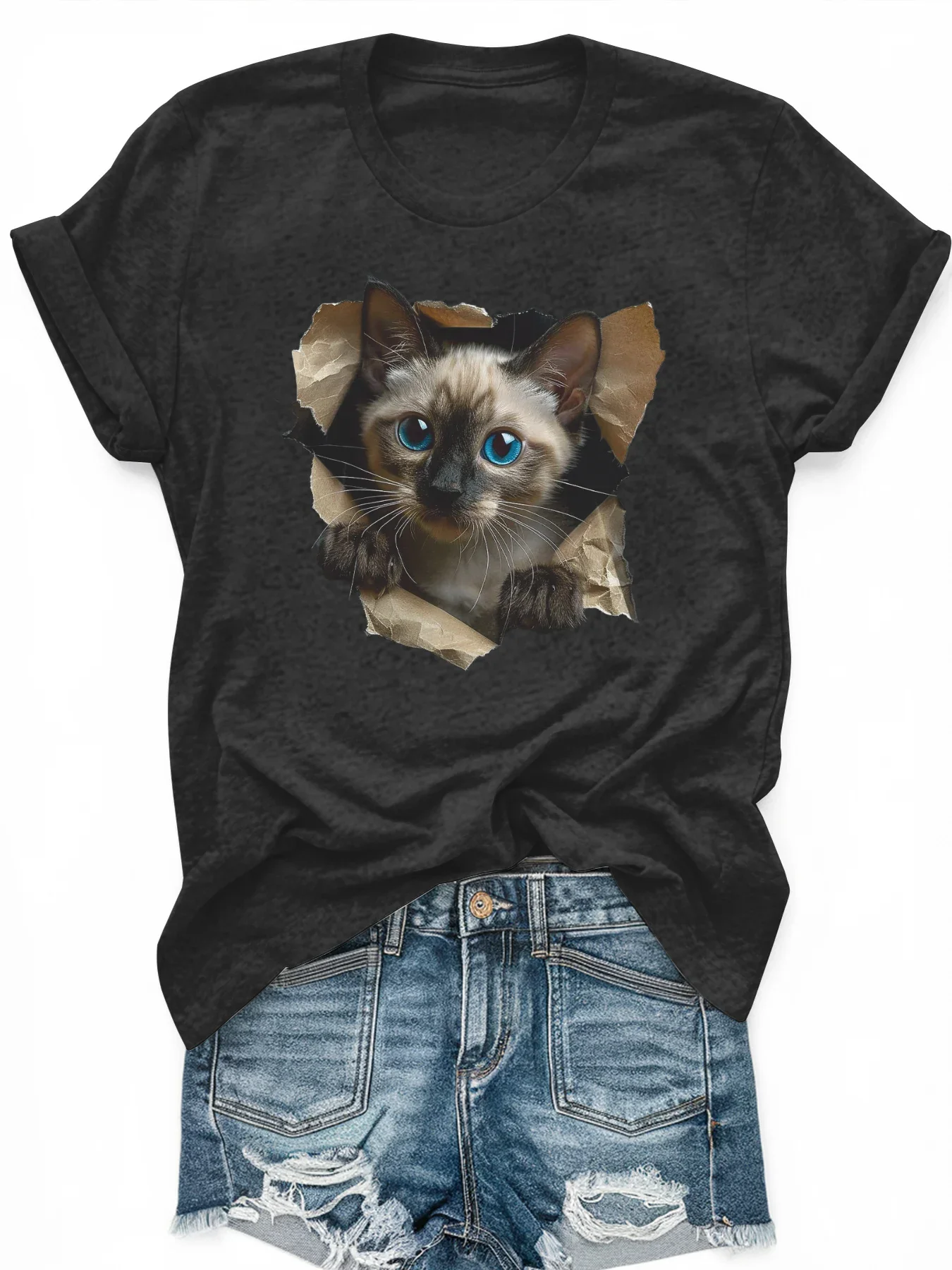 Women's large-size printed short-sleeved T-shirt, loose and casual, soft, comfortable and breathable, outdoor sports
Women's large-size printed short-sleeved T-shirt, loose and casual, soft, comfortable and breathable, outdoor sports