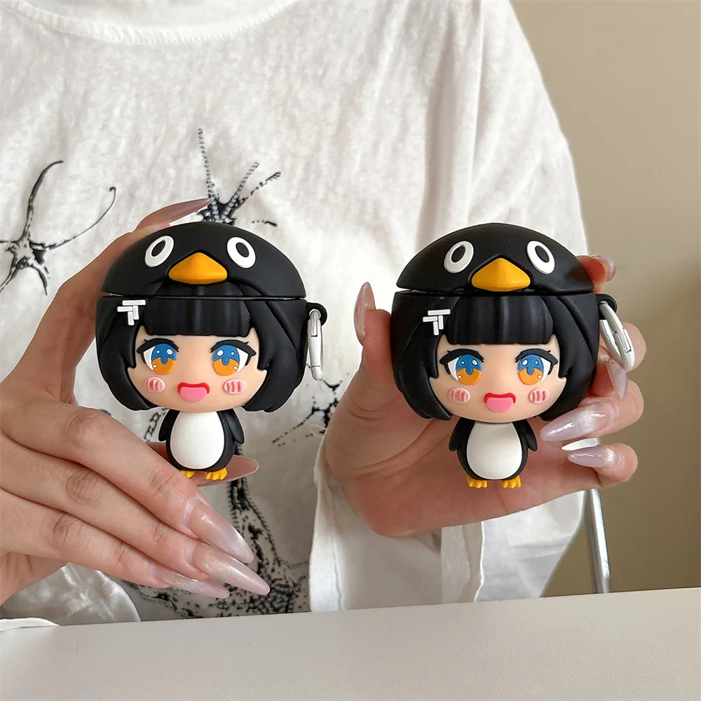 Kawaii Penguin Girl 3D Earphone Case Silicone Shockproof Cover for Apple Airpods 4 Airpods Pro3 Pro2 4 Headphone Case Cute Cover
Kawaii Penguin Girl 3D Earphone Case Silicone Shockproof Cover for Apple Airpods 4 Airpods Pro3 Pro2 4 Headphone Case Cute Cover
