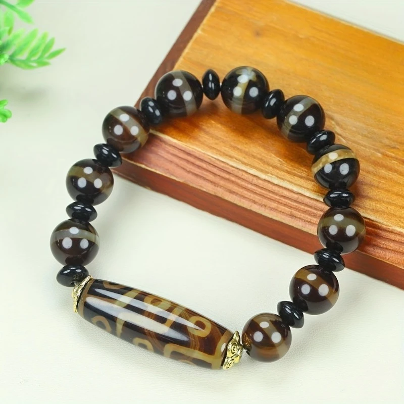 Natural Stone Tibetan Dzi Bead Bracelet - Suitable for Daily Wear Jewelry Bracelet
Natural Stone Tibetan Dzi Bead Bracelet - Suitable for Daily Wear Jewelry Bracelet