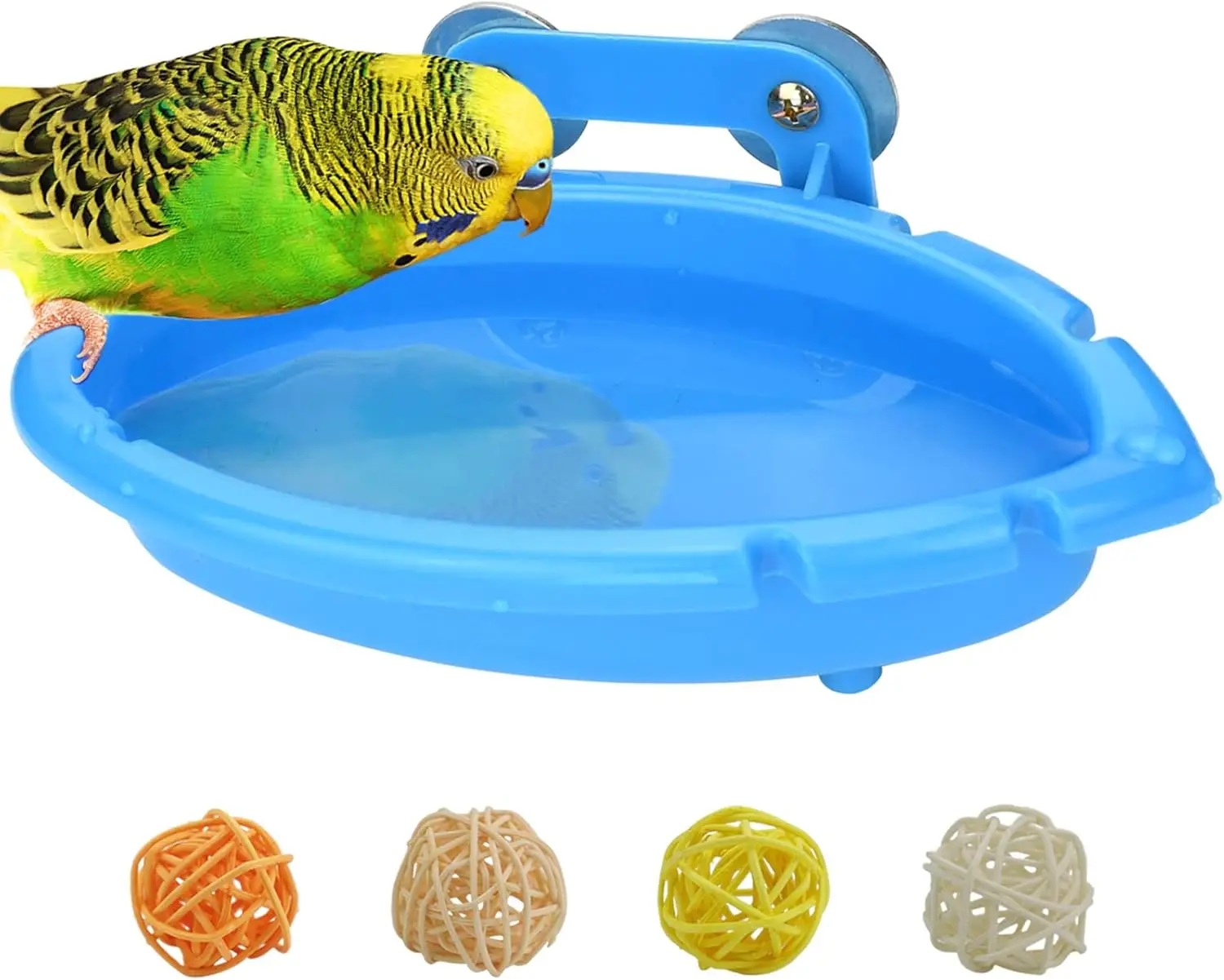 Small Bird Bath Tub for Cage, Hanging Birdbath Bowl for Parakeets, Cockatiels, Canaries, Budgerigars (Blue)
Small Bird Bath Tub for Cage, Hanging Birdbath Bowl for Parakeets, Cockatiels, Canaries, Budgerigars (Blue)