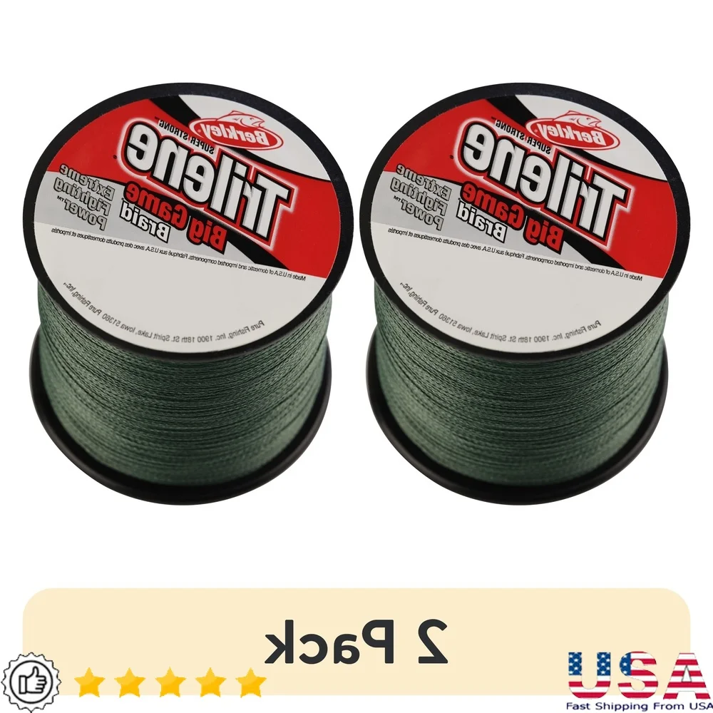 2 Pack Big Game Braid Fishing Line 20lb Test Strength 330yd Durable Lo-Vis Green High Sensitivity Abrasion Resistant Effortless
2 Pack Big Game Braid Fishing Line 20lb Test Strength 330yd Durable Lo-Vis Green High Sensitivity Abrasion Resistant Effortless