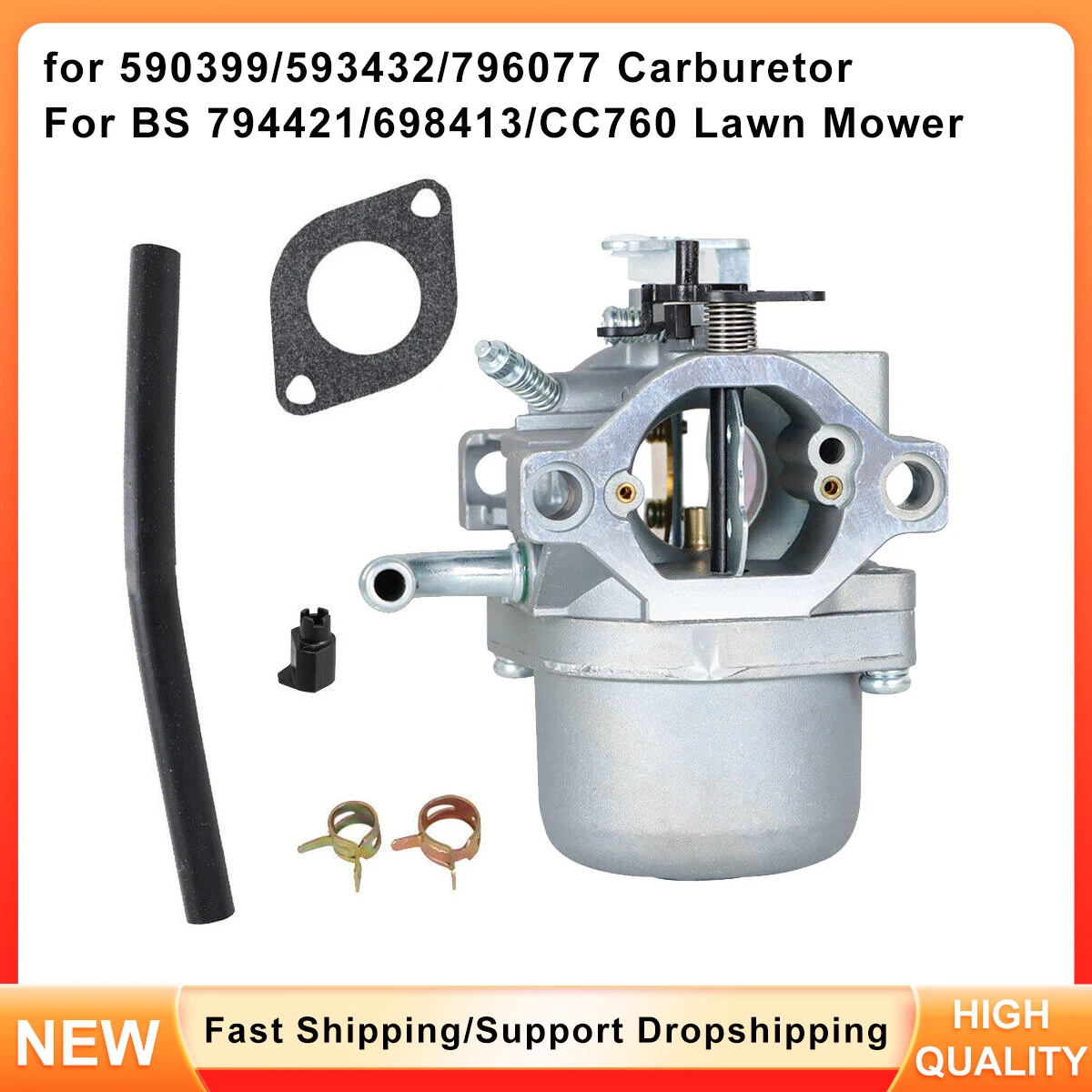 Replacement Carburetor Set for Briggs & Stratton 794421 698413 CC760 Lawn Mower - Compatible with 590399, 593432
Replacement Carburetor Set for Briggs & Stratton 794421 698413 CC760 Lawn Mower - Compatible with 590399, 593432